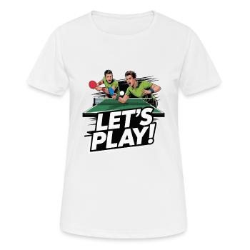 PING PONG - Women's Breathable T-Shirt - white - Front - AI Model Female 172 dark (172cm)