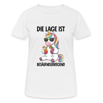Die Lage Ist Besäufniserregend - Frauen T-Shirt atmungsaktiv - Weiß - Vorne - AI Model Female 172 dark (172cm)