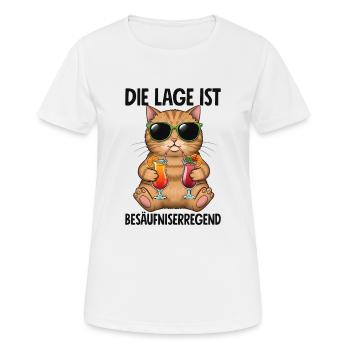 La situation est l’ivresse - T-shirt respirant Femme - blanc - Devant - AI Model Female 172 dark (172cm)
