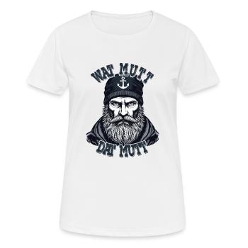 Marin de la mer du Nord de la Frise orientale Wat Mutt Dat Mutt - T-shirt respirant Femme - blanc - Devant - AI Model Female 172 dark (172cm)