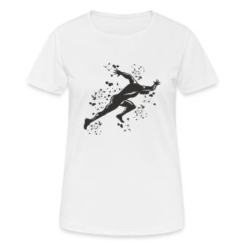 Sprinter Colorsplash Sprintender Sprint - Frauen T-Shirt atmungsaktiv - Weiß - Vorne - AI Model Female 172 dark (172cm)