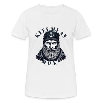 Klei Mi An Mors, marin de la mer du Nord en Frise orientale - T-shirt respirant Femme - blanc - Devant - AI Model Female 172 dark (172cm)