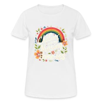 Chillin' With My Nursing Home-ies Funny Nursing - Women's Breathable T-Shirt - white - Front - AI Model Female 172 dark (172cm)
