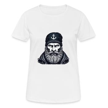Marin de la mer du Nord de la Frise orientale - T-shirt respirant Femme - blanc - Devant - AI Model Female 172 dark (172cm)