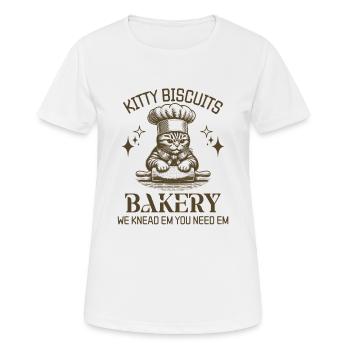 Kätzchenkekse Bäckerei Wir Kneten Em Du Brauchst Em - Frauen T-Shirt atmungsaktiv - Weiß - Vorne - AI Model Female 172 dark (172cm)