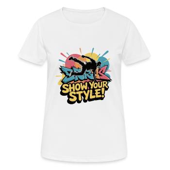 BREAKDANCERS - Women's Breathable T-Shirt - white - Front - AI Model Female 172 dark (172cm)