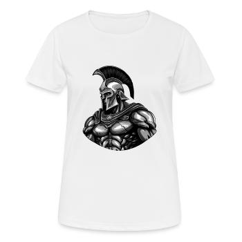 Gladiateur spartiate - T-shirt respirant Femme - blanc - Devant - AI Model Female 172 dark (172cm)