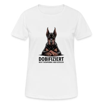 Dobifiziert - Dobermann mein bester Freund - Frauen T-Shirt atmungsaktiv - Weiß - Vorne - AI Model Female 172 dark (172cm)