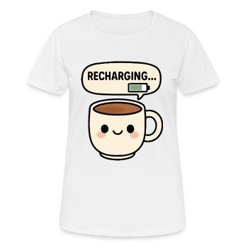 Mug de recharge - T-shirt respirant Femme - blanc - Devant - AI Model Female 172 dark (172cm)