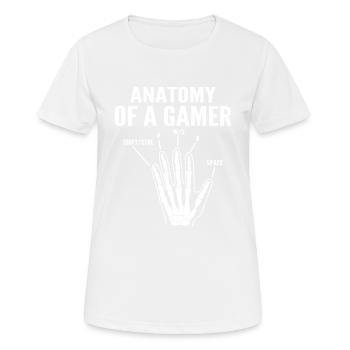 Anatomy of a gamer - Women's Breathable T-Shirt - white - Front - AI Model Female 172 dark (172cm)