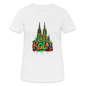Dom Graffiti Style - T-shirt respirant Femme - blanc - Devant - AI Model Female 172 dark (172cm)