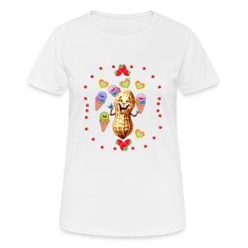 Rétro Peanut Cream Enfants Filles Enfant Garçons Bébé - T-shirt respirant Femme - blanc - Devant - AI Model Female 172 dark (172cm)