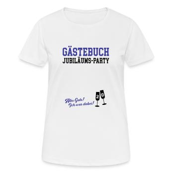 20 Jahre Jubiläum Gästebuch Outfit 20. Jubilaeum - Frauen T-Shirt atmungsaktiv - Weiß - Vorne - AI Model Female 172 dark (172cm)
