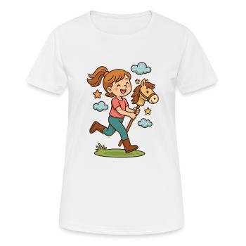 Hobby Horsing - T-shirt respirant Femme - blanc - Devant - AI Model Female 172 dark (172cm)