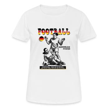 Deutscher Frauenfußball Shirt: Schmerz ohne Limit - Frauen T-Shirt atmungsaktiv - Weiß - Vorne - AI Model Female 172 dark (172cm)