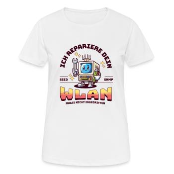 Je répare votre Wi-Fi - T-shirt respirant Femme - blanc - Devant - AI Model Female 172 dark (172cm)