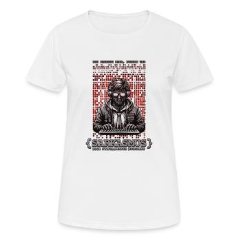 Je parle HTML, Python et sarcasme - T-shirt respirant Femme - blanc - Devant - AI Model Female 172 dark (172cm)