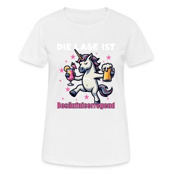 Conception de la fête de la licorne ivre - T-shirt respirant Femme - blanc - Devant - AI Model Female 172 dark (172cm)