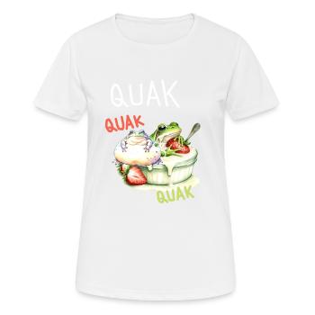 Frosch Frösche Quak Dessert Nachtisch Kinder - Frauen T-Shirt atmungsaktiv - Weiß - Vorne - AI Model Female 172 dark (172cm)
