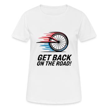 ROUES DE VÉLO - T-shirt respirant Femme - blanc - Devant - AI Model Female 172 dark (172cm)