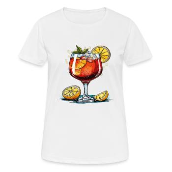 DRINK MIX RED - Women's Breathable T-Shirt - white - Front - AI Model Female 172 dark (172cm)