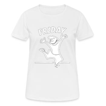 FRIDAY - Women's Breathable T-Shirt - white - Front - AI Model Female 172 dark (172cm)