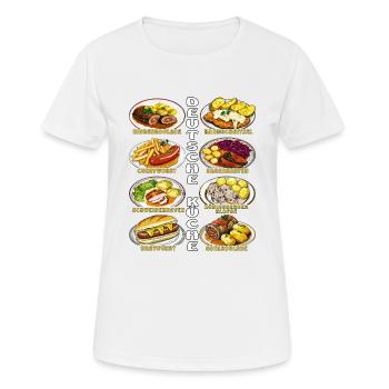 GERMAN CUISINE - Women's Breathable T-Shirt - white - Front - AI Model Female 172 dark (172cm)