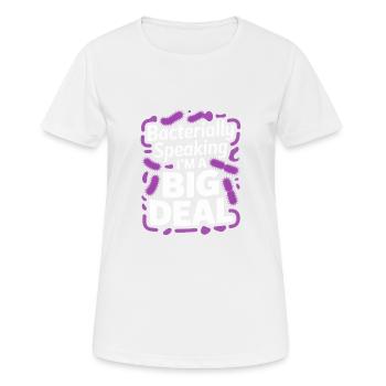 D’un point de vue bactérien, je suis un gros microbiologiste - T-shirt respirant Femme - blanc - Devant - AI Model Female 172 dark (172cm)