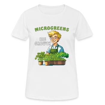 MICROGREENS BIG GROWTH - Women's Breathable T-Shirt - white - Front - AI Model Female 172 dark (172cm)