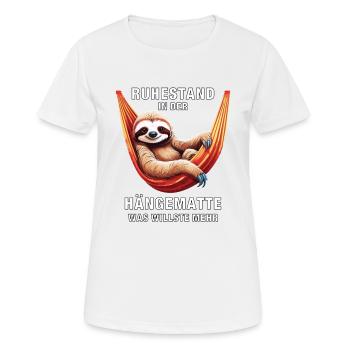 RETRAITE DANS LE HAMAC - T-shirt respirant Femme - blanc - Devant - AI Model Female 172 dark (172cm)