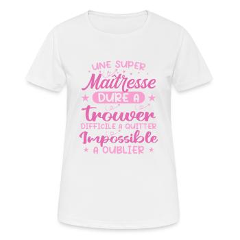 Eine Superherrin - Herrin Geschenk - Frauen T-Shirt atmungsaktiv - Weiß - Vorne - AI Model Female 172 dark (172cm)