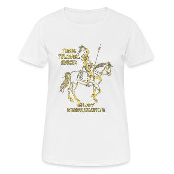 REITER VOYAGE DANS LE TEMPS PROFITEZ DE RENAISSANCE - T-shirt respirant Femme - blanc - Devant - AI Model Female 172 dark (172cm)