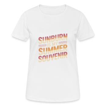 Sunburn est mon souvenir d’été Sunburn - T-shirt respirant Femme - blanc - Devant - AI Model Female 172 dark (172cm)
