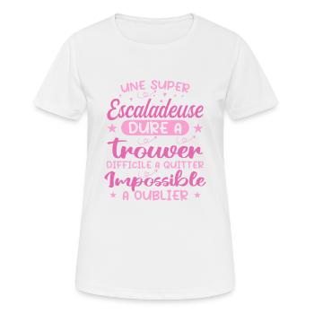 A Super Climber - Climber Gift - Women's Breathable T-Shirt - white - Front - AI Model Female 172 dark (172cm)