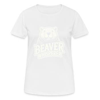 Biberflüsterer - Frauen T-Shirt atmungsaktiv - Weiß - Vorne - AI Model Female 172 dark (172cm)