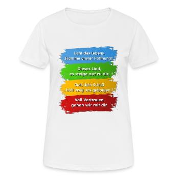 Hymne du Jubilé allemand de Rome 2025 - T-shirt respirant Femme - blanc - Devant - AI Model Female 172 dark (172cm)