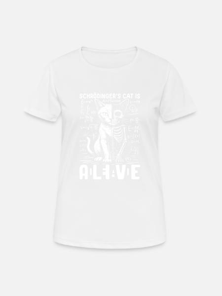 Schrödingers Cat Dead and Alive - Frauen T-Shirt atmungsaktiv - Weiß