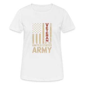 Veteran of The United States Army Veterans Day - Frauen T-Shirt atmungsaktiv - Weiß - Vorne - AI Model Female 172 dark (172cm)