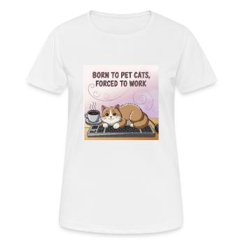 Katzenliebhaber Arbeiter - Frauen T-Shirt atmungsaktiv - Weiß - Vorne - AI Model Female 172 dark (172cm)