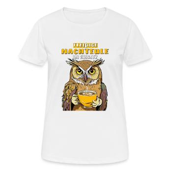 OISEAU DE NUIT INDUSTRIEUX EN ACTION - T-shirt respirant Femme - blanc - Devant - AI Model Female 172 dark (172cm)