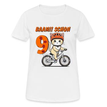 CAT BIKE BAAM!! ALREADY NINE - Women's Breathable T-Shirt - white - Front - AI Model Female 172 dark (172cm)