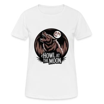 HURLEMENT À LA LUNE - T-shirt respirant Femme - blanc - Devant - AI Model Female 172 dark (172cm)