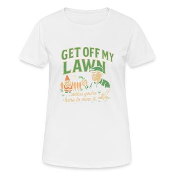 Runter von meiner Wiese - Frauen T-Shirt atmungsaktiv - Weiß - Vorne - AI Model Female 172 dark (172cm)