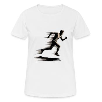 LAUF WEG VOR - Frauen T-Shirt atmungsaktiv - Weiß - Vorne - AI Model Female 172 dark (172cm)