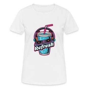 Des rythmes de DJ rafraîchissants pour les mélomanes - T-shirt respirant Femme - blanc - Devant - AI Model Female 172 dark (172cm)