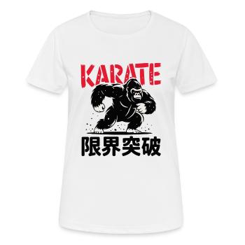 AUSFÜHREN EINER KARATE-HALTUNG - Frauen T-Shirt atmungsaktiv - Weiß - Vorne - AI Model Female 172 dark (172cm)