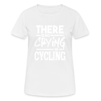 Il n’y a pas de pleurs dans le cyclisme vélo de motivation - T-shirt respirant Femme - blanc - Devant - AI Model Female 172 dark (172cm)