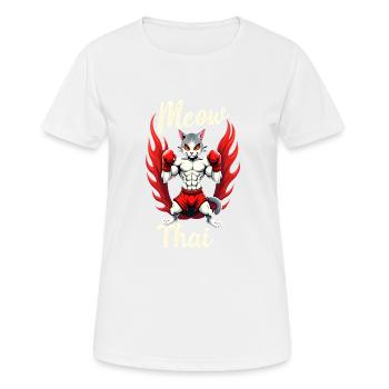 Funny Muay Thai Boxing Muay Thai - Frauen T-Shirt atmungsaktiv - Weiß - Vorne - AI Model Female 172 dark (172cm)