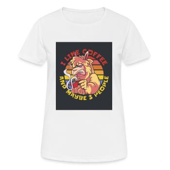 16992 GrumpyAlpacaTshirt PR - T-shirt respirant Femme - blanc - Devant - AI Model Female 172 dark (172cm)