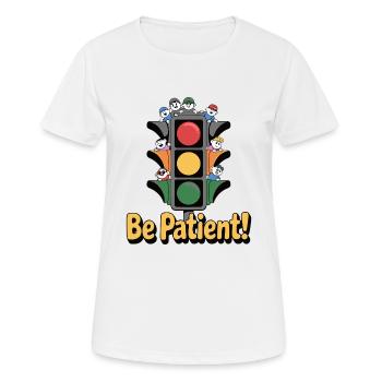 TRAFFIC LIGHT, BE PATIENT - Women's Breathable T-Shirt - white - Front - AI Model Female 172 dark (172cm)